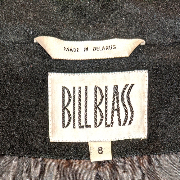 Bill Blass Luxury Black Angora & Wool Coat Sz8 - Picture 13 of 15